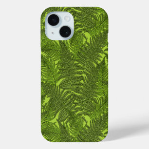 Fern in green iPhone 15 case