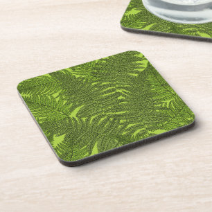 Fern in green coaster