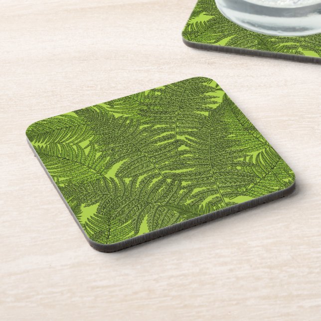 Fern in green coaster (Left Side)