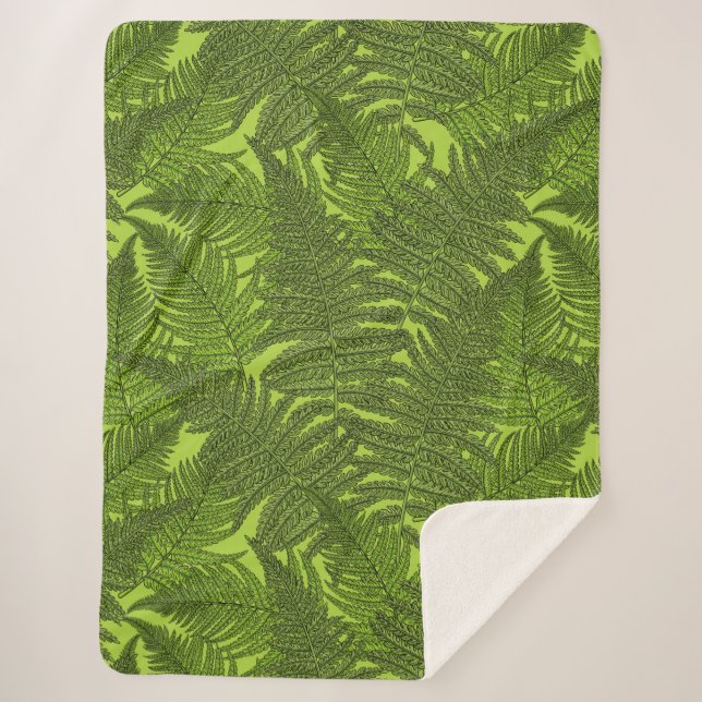 Fern in green sherpa blanket (Front)