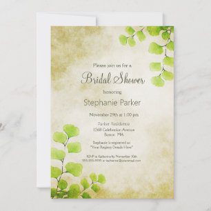 Fern Leaf Bridal Shower Invitation