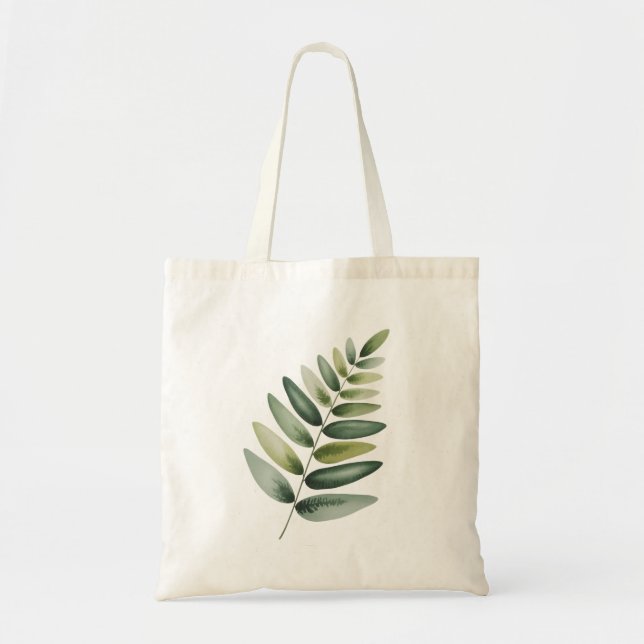 Fern leaf illustration tote bag (Front)