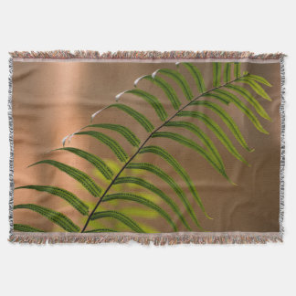 Fern leaf throw blanket