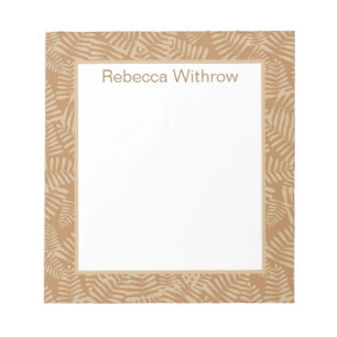 Fern Leaves Camel Notepad