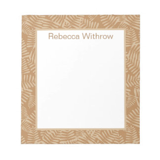 Fern Leaves Camel Notepad