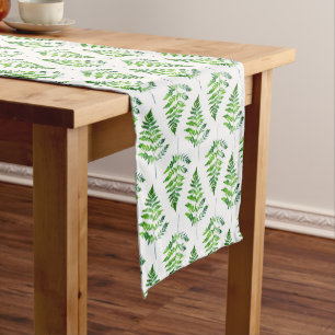 Fern Leaves Pattern Short Table Runner