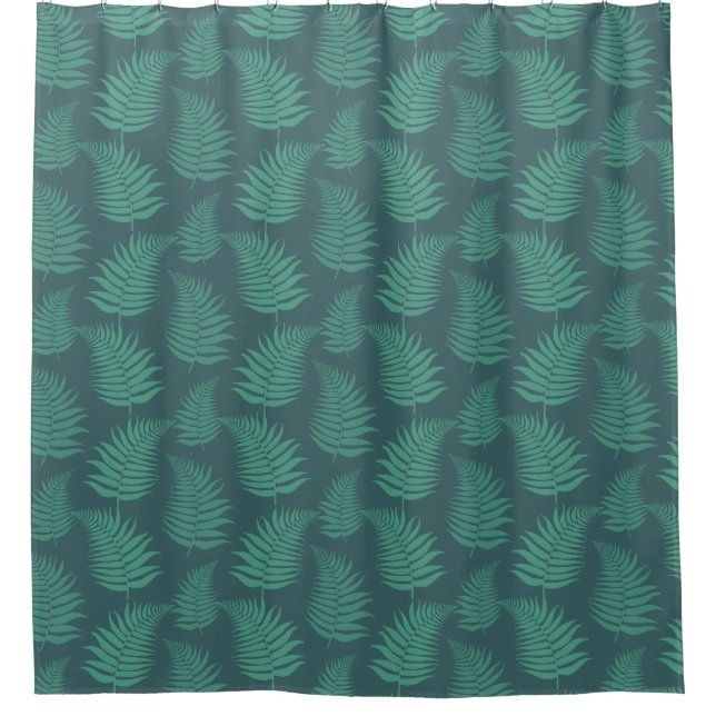 Fern leaves shower curtain (Front)