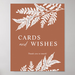 Fern Modern Calligraphy Cards and Wishes Sign