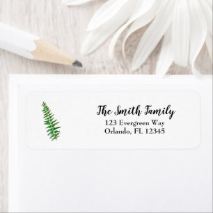 Fern Nature Painting Return Address Label