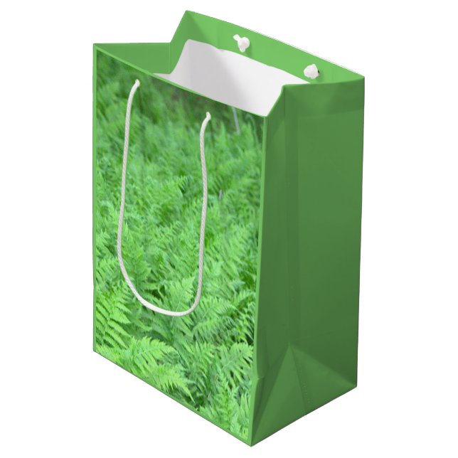 Fern Photo Giftbag  Medium Gift Bag (Front Angled)