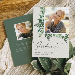 Fern   Photo Graduation Announcement