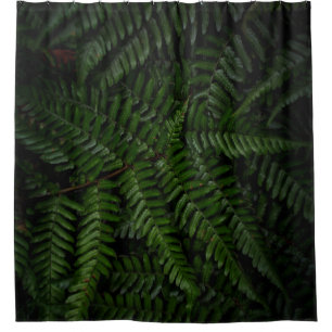 Fern plant shower curtain