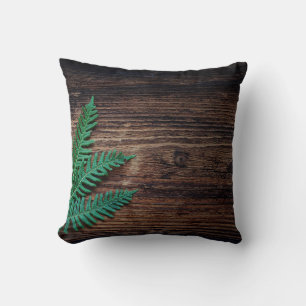 Fern plant wood small fern grunge cushion