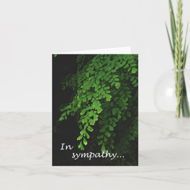 Fern Sympathy Note Card (Front)