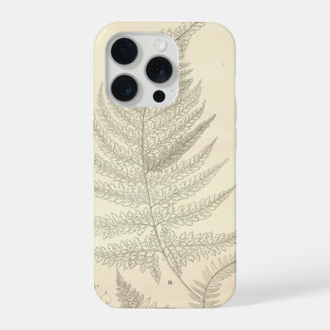 Fern-themed iPhone 15 Pro case (Back)