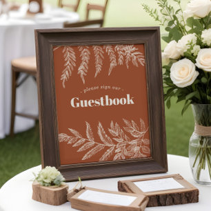 Fern Woodland Wedding Guestbook Sign