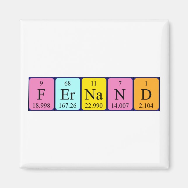 Fernand periodic table name magnet (Front)