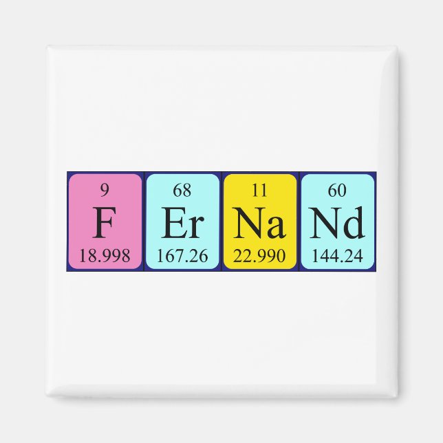 Fernand periodic table name magnet (Front)