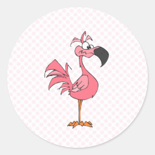 Fernando Flamingo Classic Round Sticker