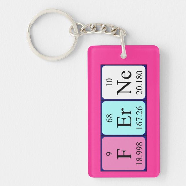 Ferne periodic table name keyring (Front)