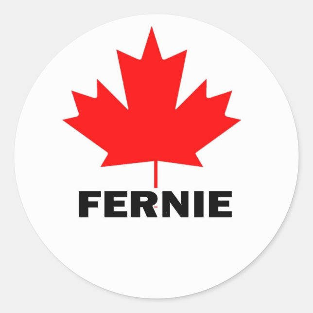 Fernie, British Columbia Classic Round Sticker (Front)