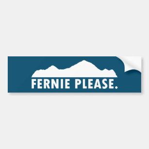 Fernie British Columbia Please Bumper Sticker