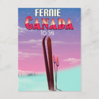 Fernie Canada ski travel poster.