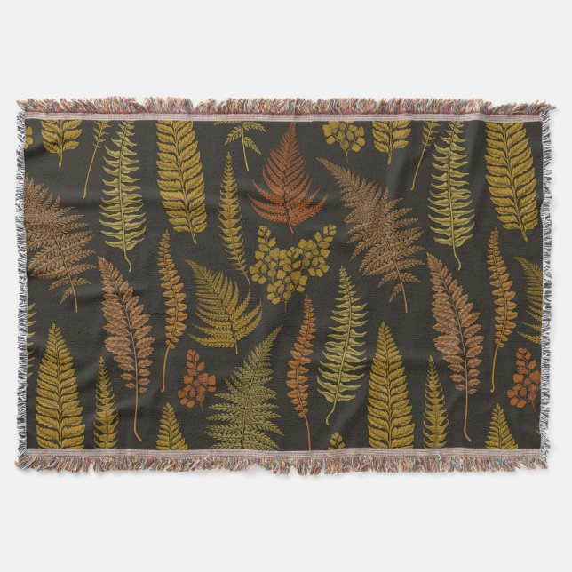 ferns 3 throw blanket (Front)