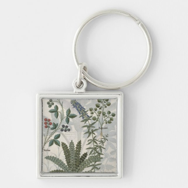 Ferns, Brambles and Flowers Key Ring (Front)