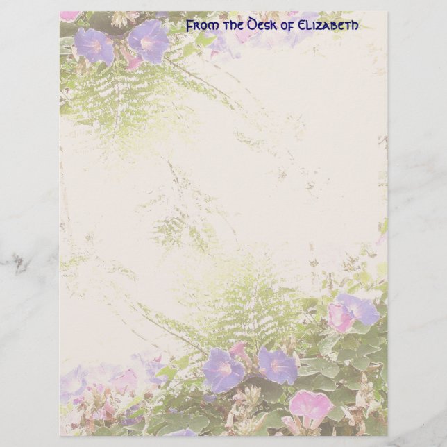 Ferns Morning Glory Letterhead (Front)