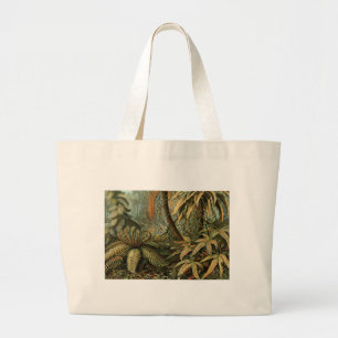 Ferns Palm Tree Antique Botanical Ferns Art Large Tote Bag