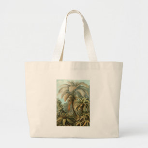 Ferns Palm Tree Antique Botanical Ferns Art Large Tote Bag