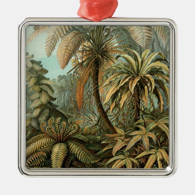 Ferns Palm Tree Antique Botanical Ferns Art Metal Tree Decoration (Front)
