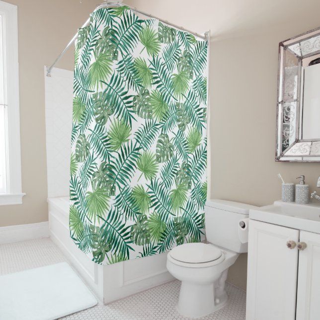 Ferns & Palms Shower Curtain (In Situ)