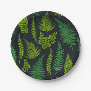 Ferns Paper Plate