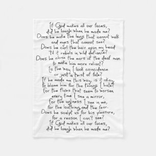 Fern's poem fleece blanket
