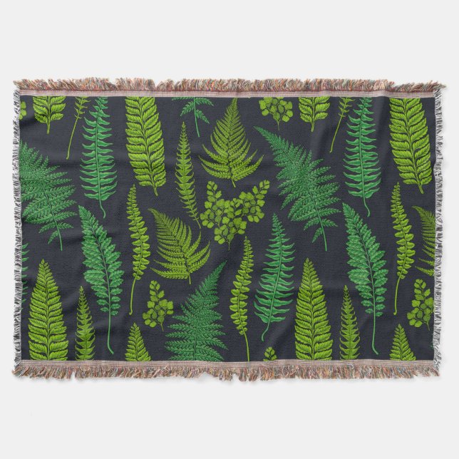 Ferns Throw Blanket (Front)