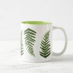 Ferns Two-Tone Coffee Mug<br><div class="desc">Leafy green ferns in botanical design.</div>
