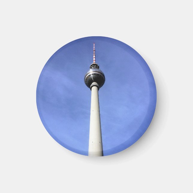 fernsehturm tower round magnet (Front)