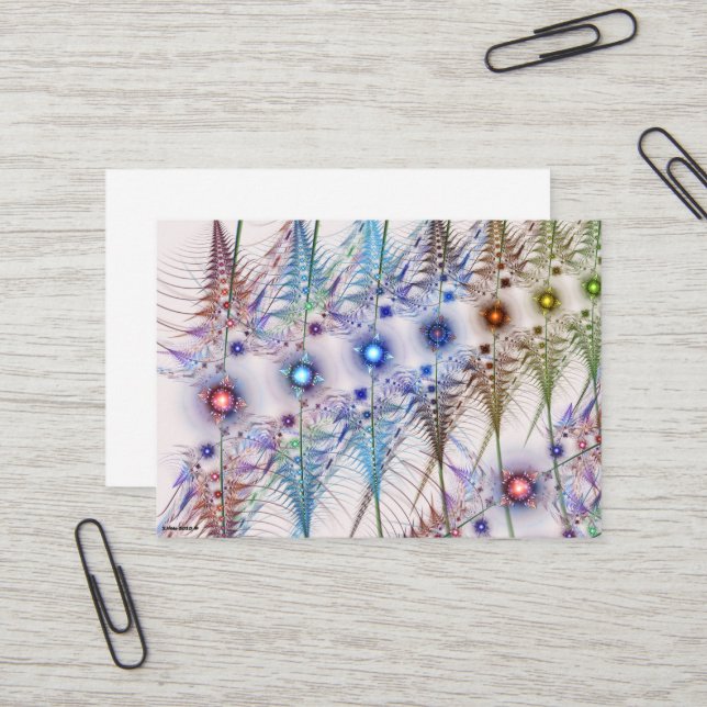 Ferns'N Flowers Abstract Business Card (Front/Back In Situ)