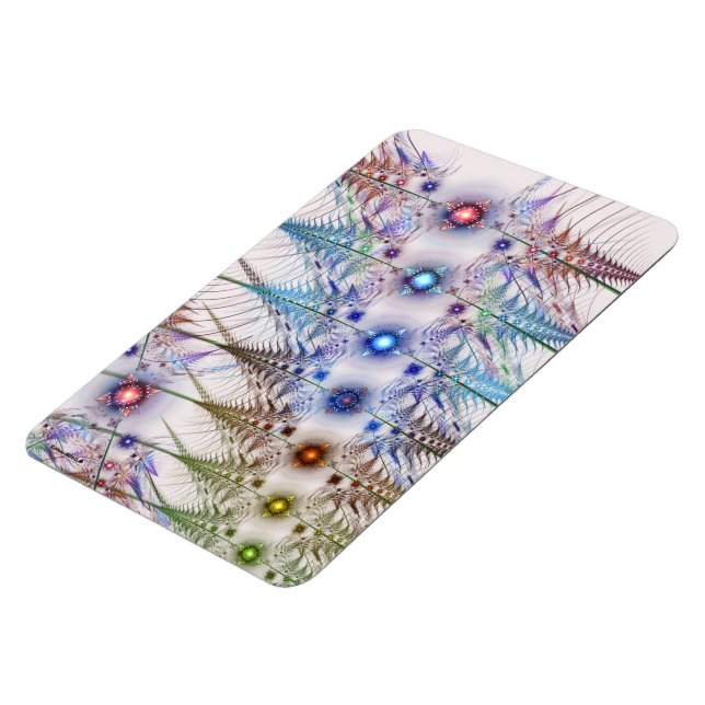 Ferns'N Flowers Abstract Magnet (Left Side)