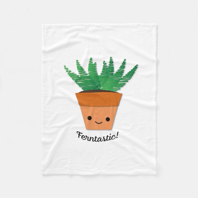 Ferntastic Fern Fleece Blanket (Front)