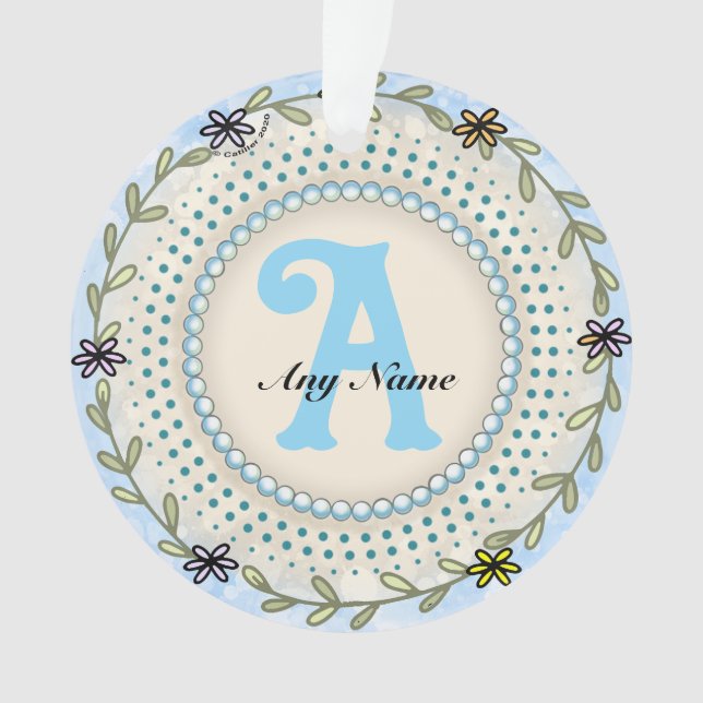 Ferny Monogram  Ornament (Front)