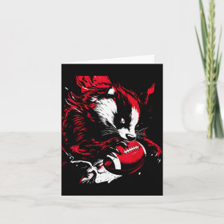 Ferocious Badger Football Lover Wisconsin Game Day Card