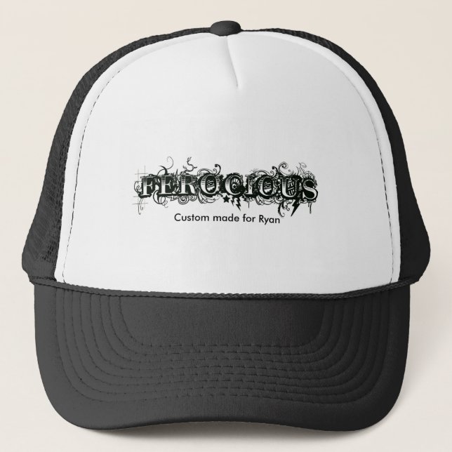 Ferocious Custom Made For Your Name Trucker Hat (Front)