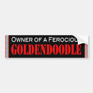 Ferocious Goldendoodle Bumper Sticker