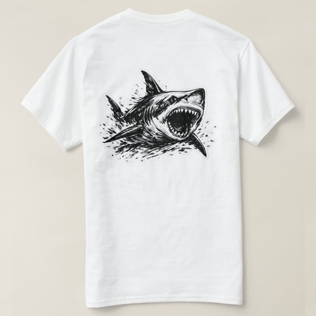 Ferocious Great White T-Shirt (Design Back)