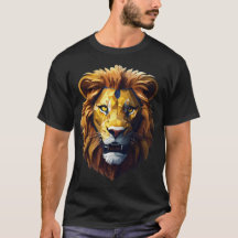 Ferocious Reverie: 4D Realistic Lion Art Men's Tee