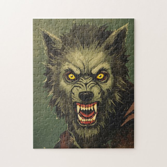 Ferocious Werewolf Horror Illustration Jigsaw Puzzle (Vertical)