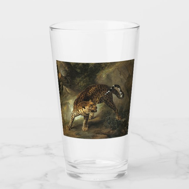 Ferocious Wild Leopard (by Jean-Baptiste Oudry) Glass (Front)